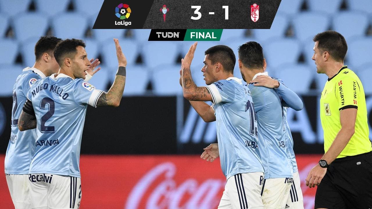 El Celta, con Néstor Araujo, volvió al triunfo ante el Granada