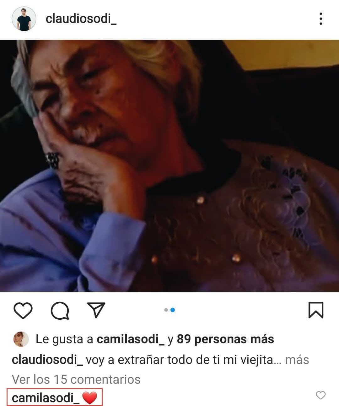 Por su parte, 
<b>Claudio Sodi</b>, también recordó a su bisabuela. A esta publicación también reaccionó Camila.