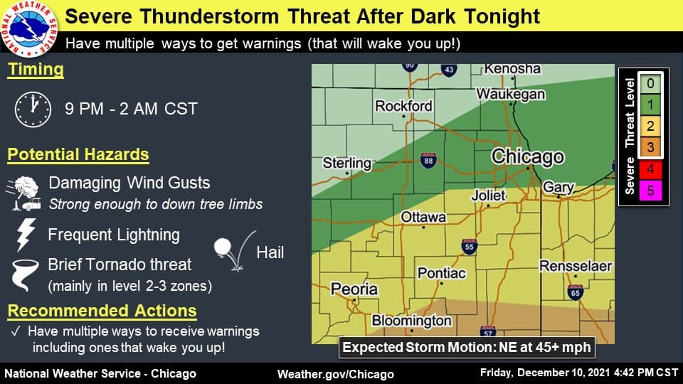 El Servicio Meteorológico Nacional trazó zonas en la región para distinguir el niuvel de la alerta.