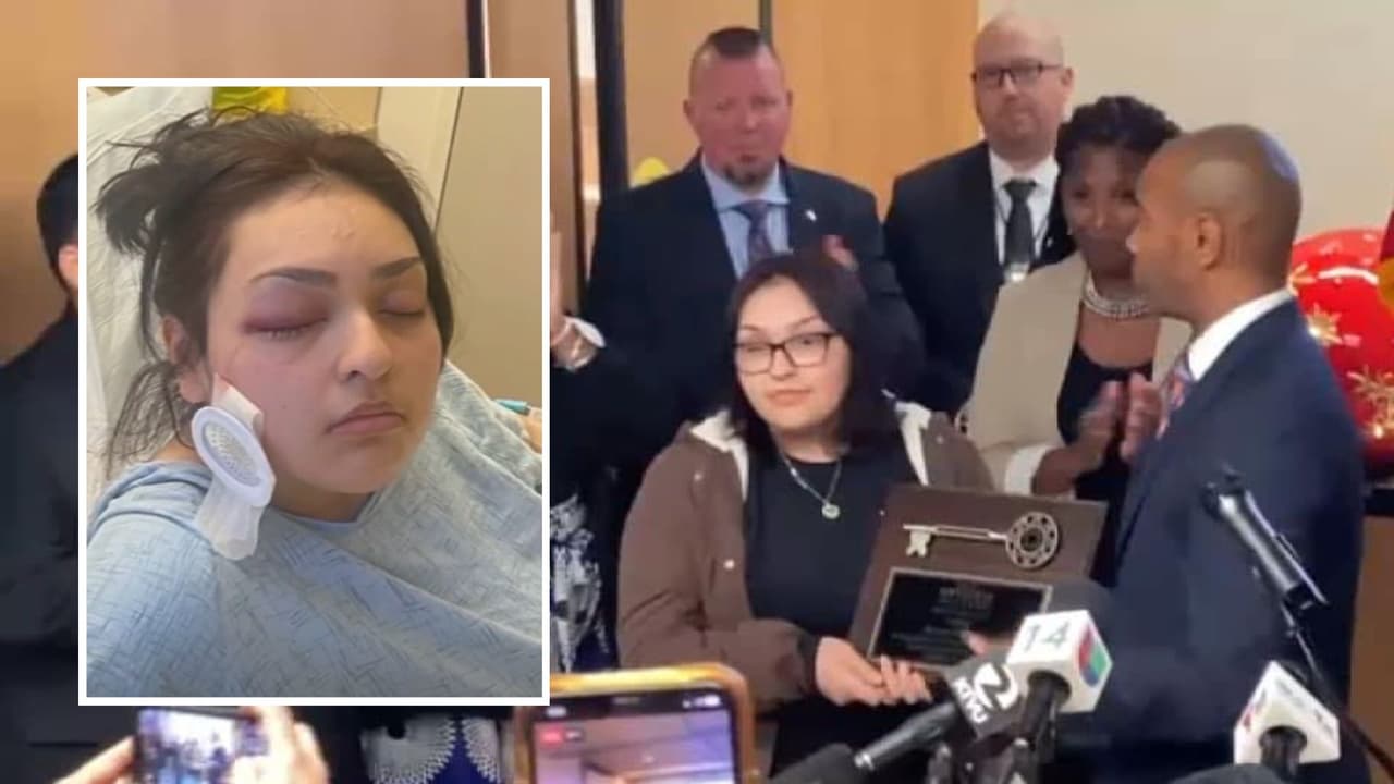 Mujer que perdió un ojo defendiendo a menor con discapacidad recibe las llaves de la ciudad de Antioch