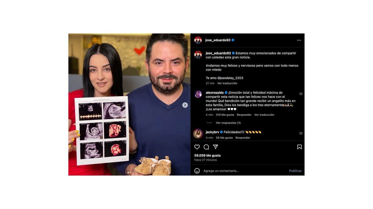 José Eduardo Derbez y Paola Dalay anunciaron así que serían papás.