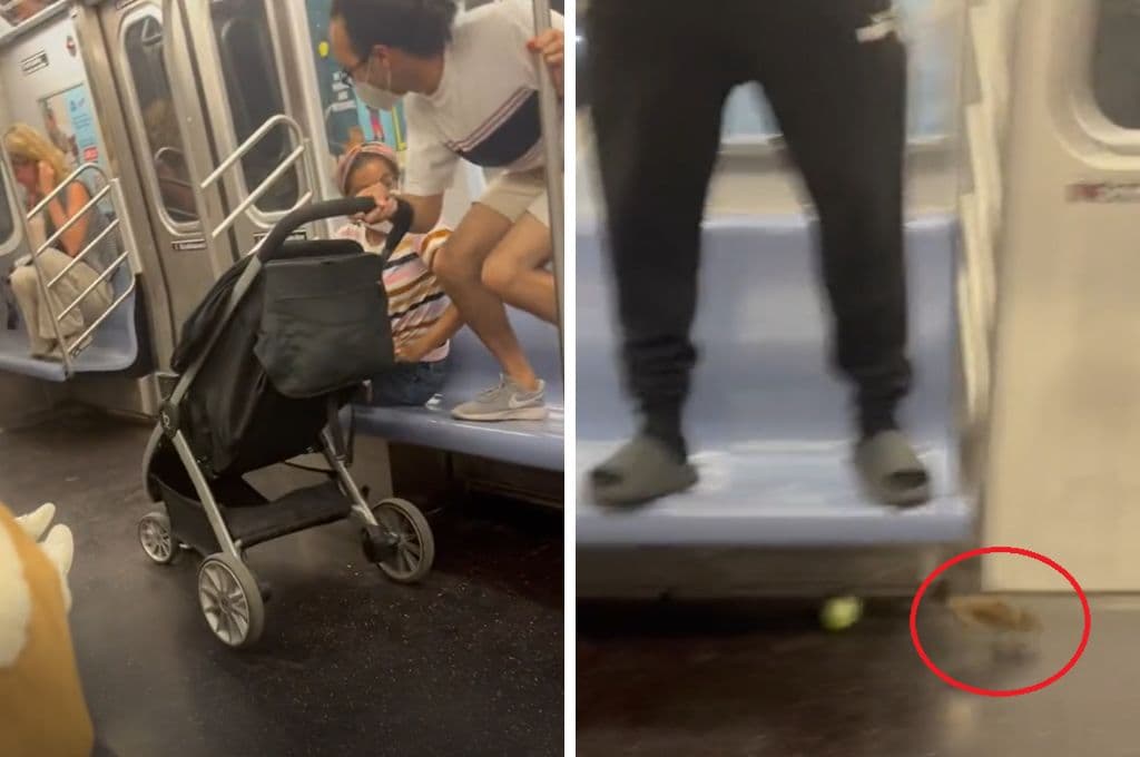 Rata recorre vagón del metro y hace que pasajeros salten a sus asientos en NYC