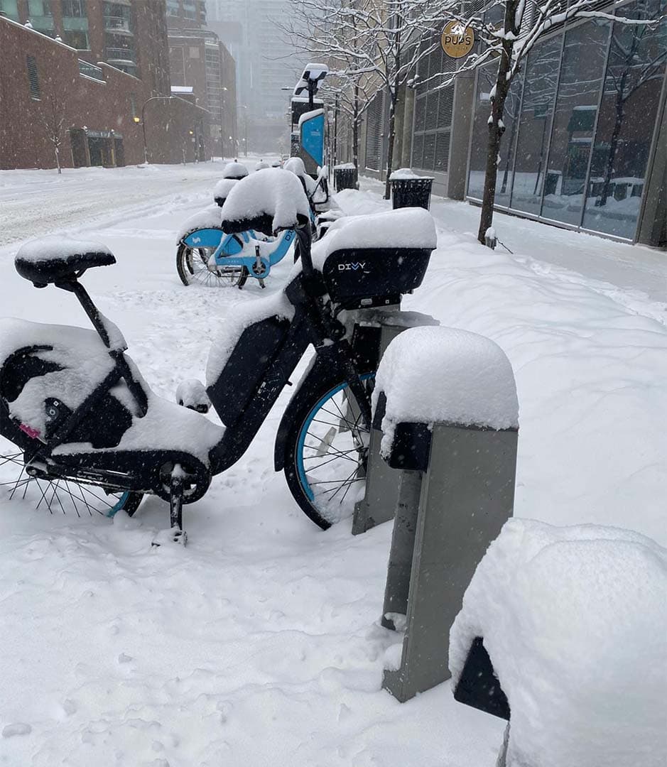 Desde muy temprano se registraban acumulaciones de entre 3 y 5 pulgadas en la Ciudad.