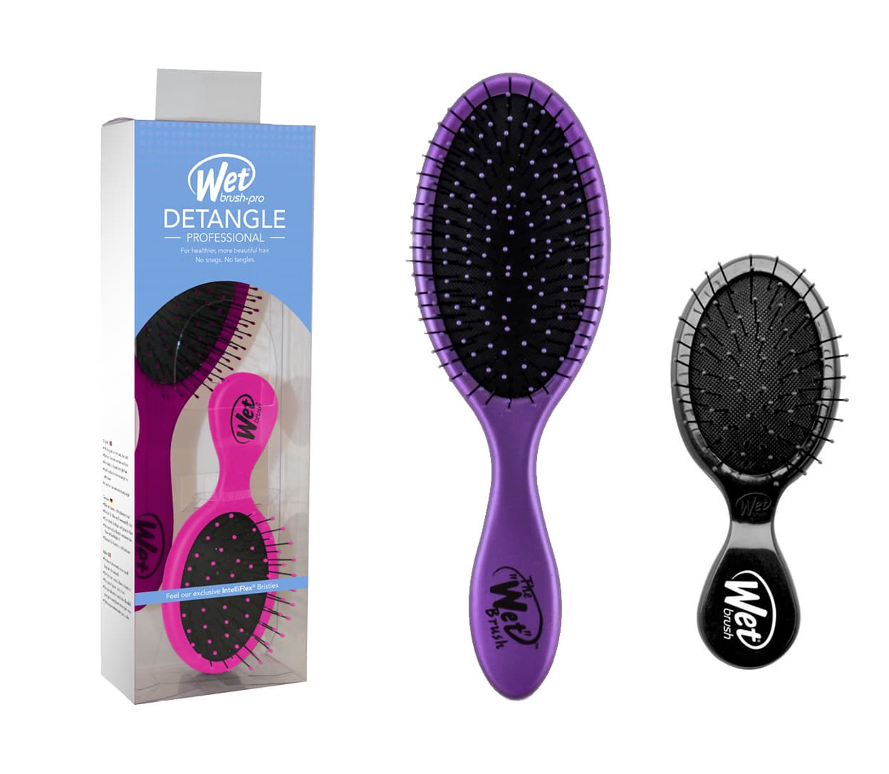 Cepillo, Wet Brush pro, $14 dólares. Tanto el cepillo grande como el pequeño son de lo más efectivo. Magnífico para desenredar el pelo sin jalones, úsalo con el pelo húmedo, créeme te olvidarás de los nudos por completo. Es perfecto para peinar a los niños y también para las que tienen el pelo muy delgado u ondulado. El pequeño es ideal para llevarlo a los viajes.
