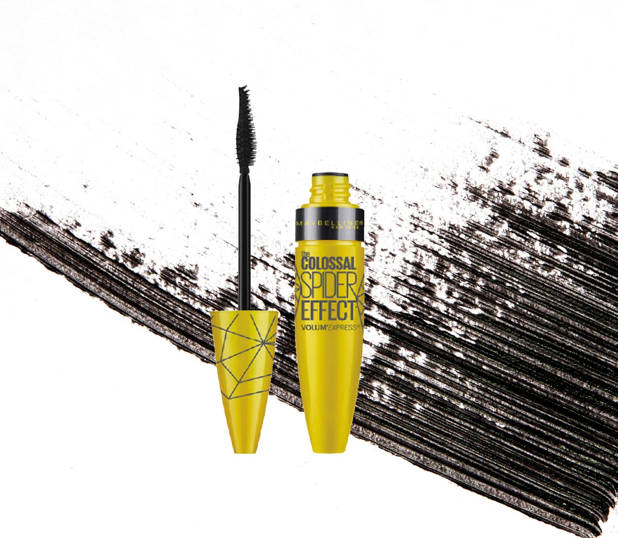Máscara de pestañas, The Colossal Spider Effect, Maybelline, $7 dólares. Si quieres llevar el estilo de la famosa modelo Twiggy o con el look de la pasarela de Jason Wu este rimel le da el efecto de patitas de araña a tus pestañas, pues quedan unidas en pequeños grupitos. Su fórmula hace que el efecto sea duradero. La punta cónica del cepillo te ayuda a llegar a las pestañas más cortas de las esquinas.