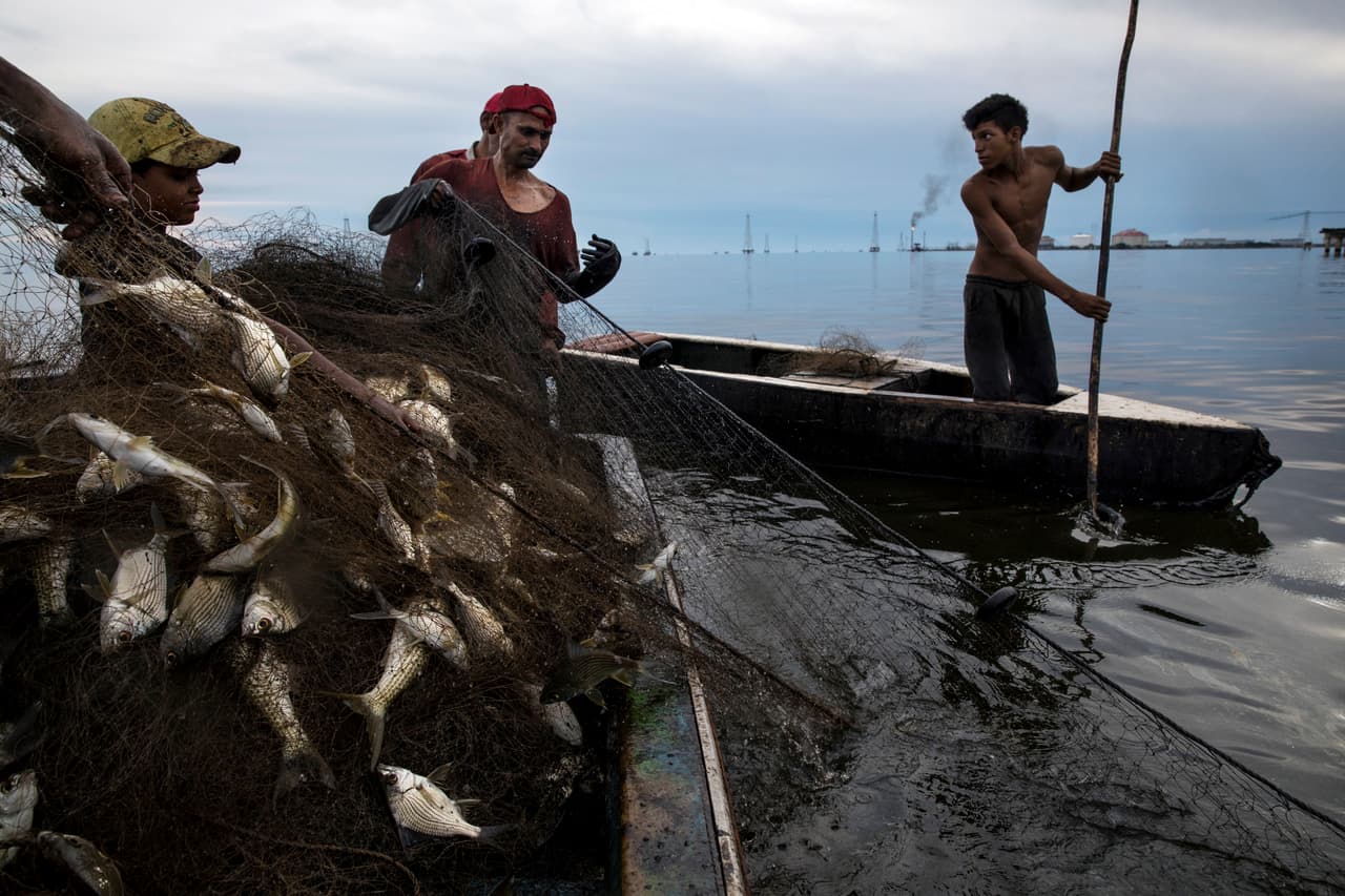 Aparte del riesgo a la salud que implica vivir cerca de aguas contaminadas,
<a href="https://www.univision.com/noticias/america-latina/esto-es-el-infierno-de-dante-testimonio-de-un-habitante-de-maracaibo-la-ciudad-petrolera-de-venezuela-en-medio-de-los-apagones">hay peligros más inmediatos</a>. Una explosión dejó gravemente quemados a tres pescadores recientemente cuando encendieron el motor de su lancha justo en el lugar donde vertía un escape de gas, envolviéndolos en llamas.