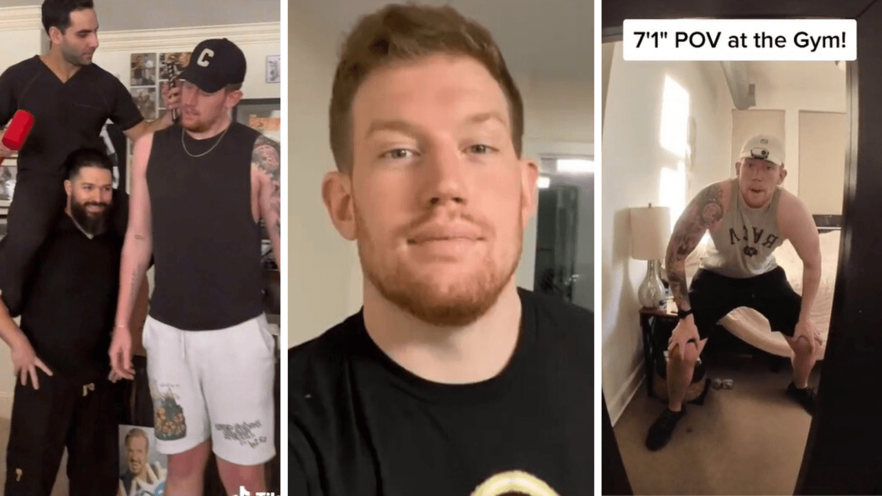 Mide más de dos metros y no es nada sencillo: tiktoker muestra sus retos del día a día