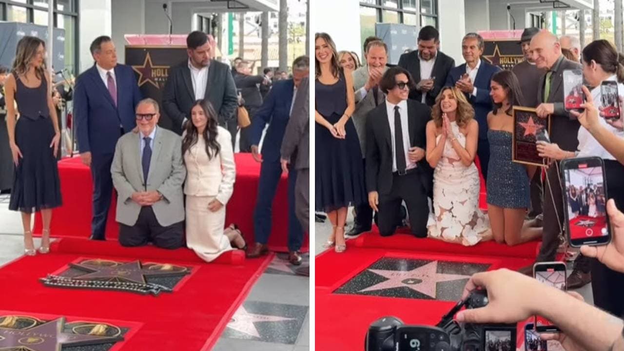 Raúl de Molina y Lili Estefan develaron su estrella en el Paseo de la Fama de Hollywood.