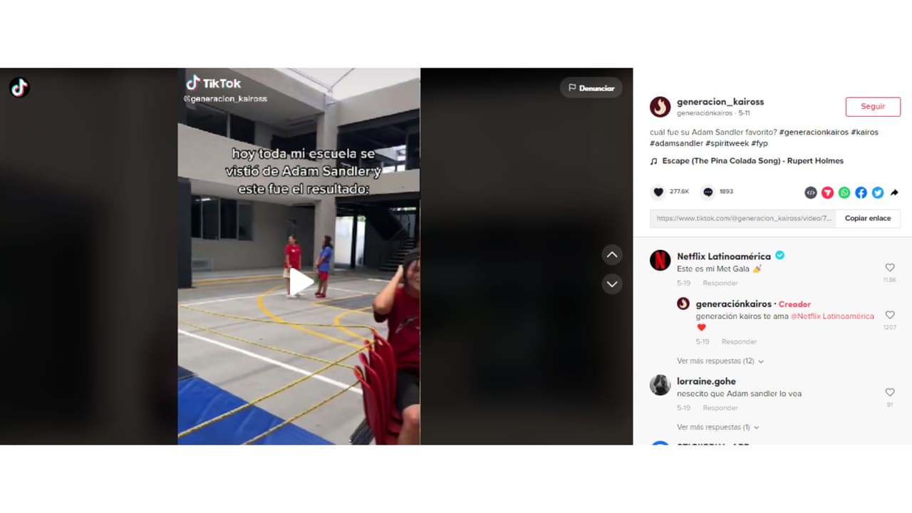 Reacción de Netflix Latinoamérica