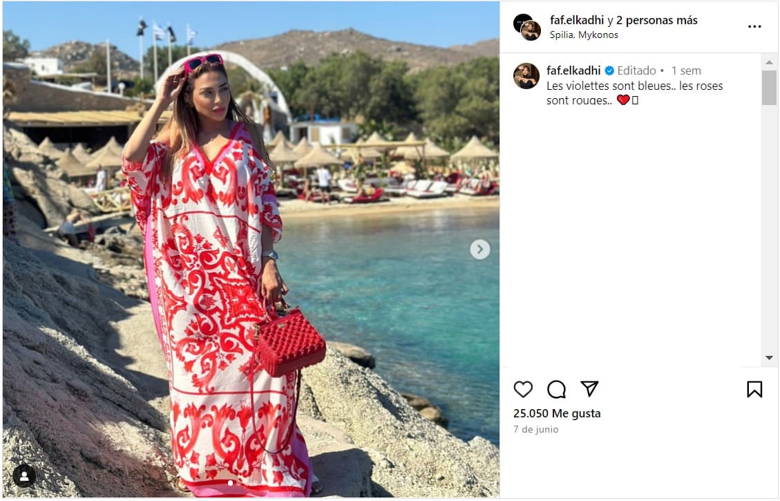 Farah El Kadhi hizo esta última publicación en Instagram.