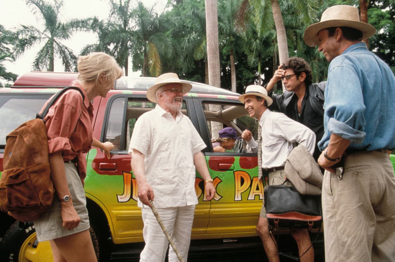 Laura Dern, Richard Attenborough, Ariana Richards, Martin Ferrero, Jeff Goldblum y Sam Neil