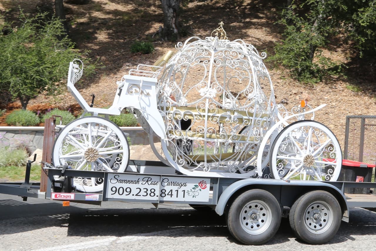 Britney Spears vivió un cuento de hadas con una carroza de princesa muy similar al carruaje de Cenicienta.