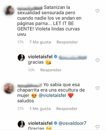 Así continuó agradeciendo a sus seguidores los comentarios positivos.