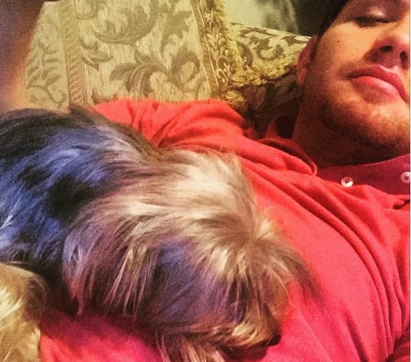Esta semana también tuvo mucho tiempo para pasar un rato con su adorada mascota.