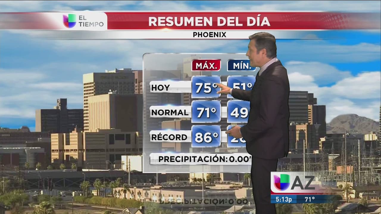 Temperaturas estables en Phoenix