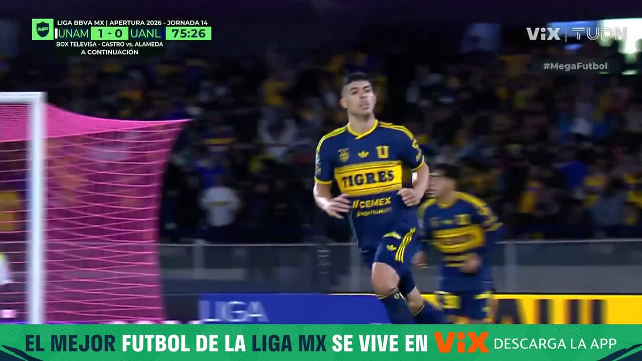 ¡Lo empata Tigres! Jugadón y asistencia de Memote para que Brunetta solo la empuje y anote