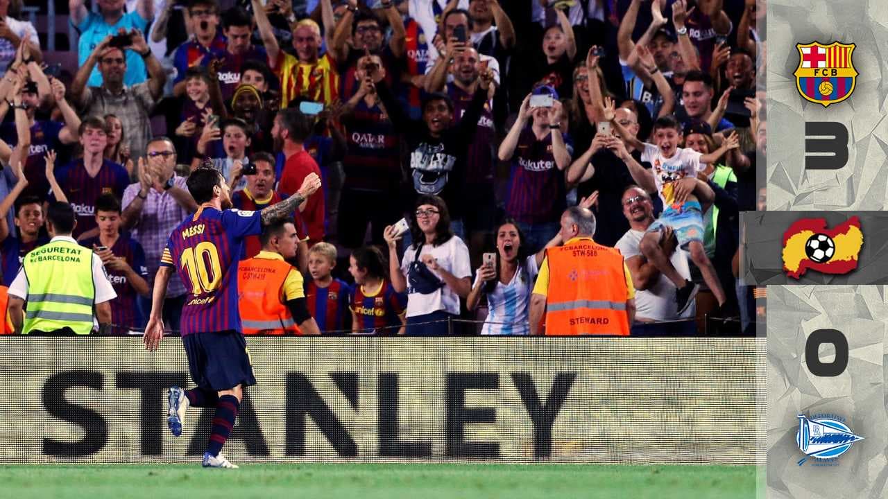 Barcelona mantiene su corona intacta tras vencer al Alavés en debut de la Liga