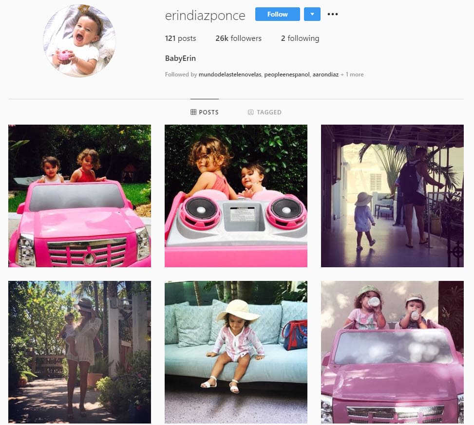 La primogénita de la pareja
<b> tiene su propia cuenta de Instagram</b>, sin embargo, desde el 5 de octubre de 2015 no ha presentado actividad.
<br>