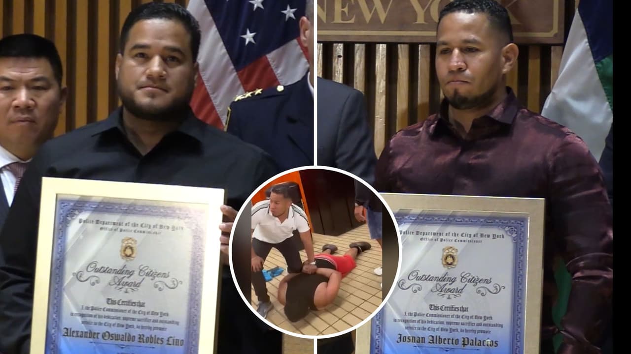NYPD reconoce a inmigrantes que ayudaron a retener a agresor de una mujer en el subway