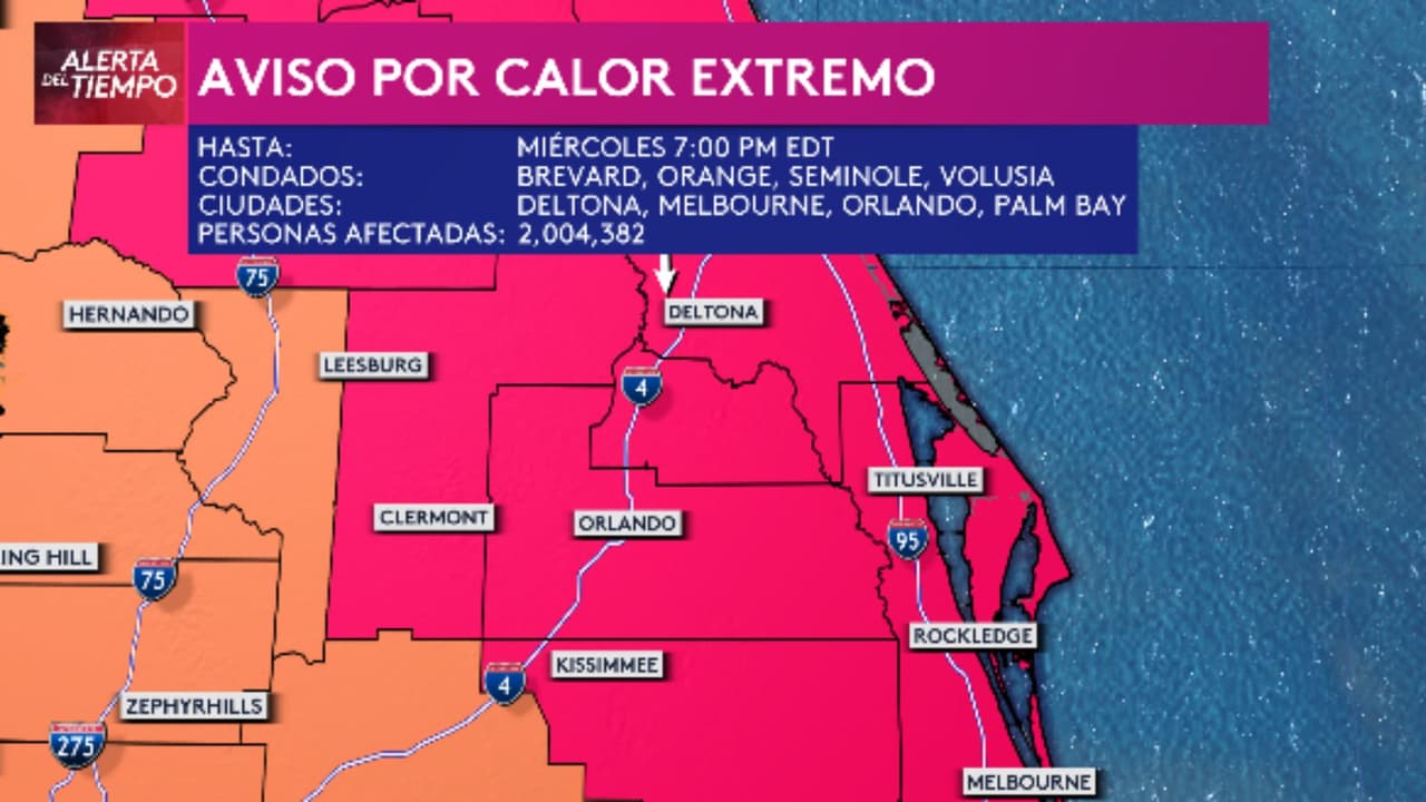  Orlando bajo aviso por calor extremo durante el resto de la semana, según pronósticos