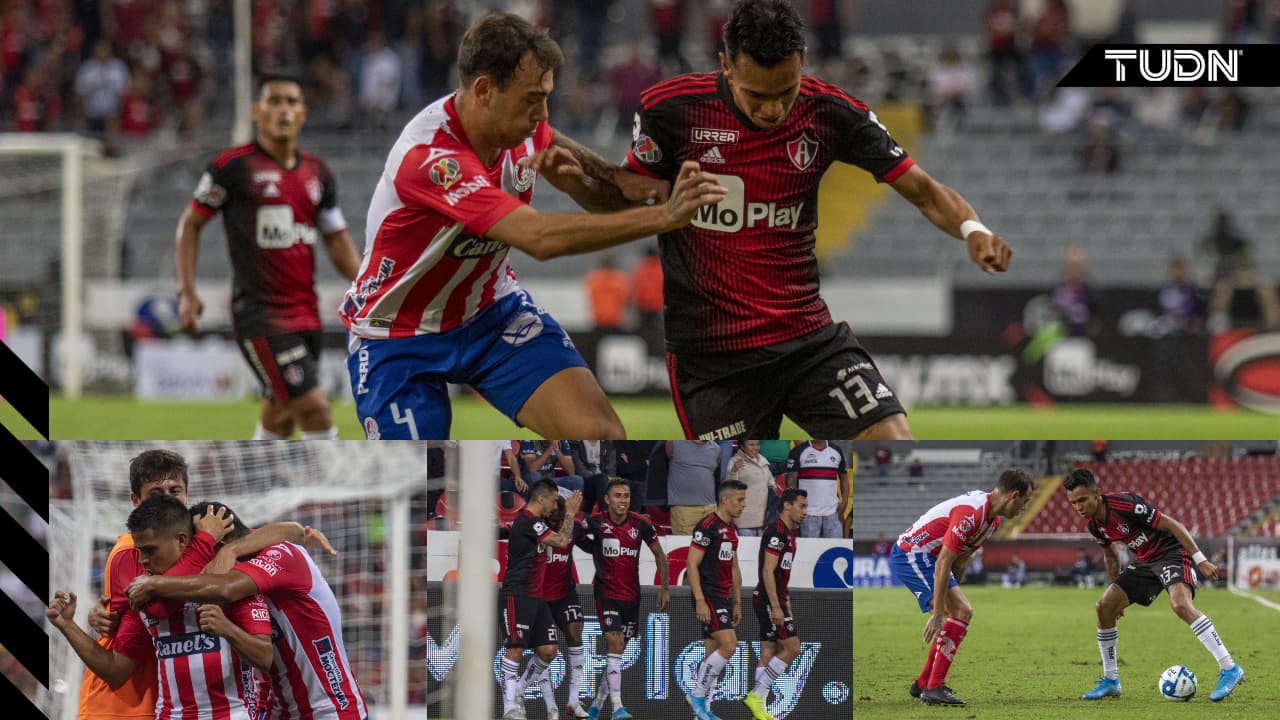 Con goles de Juan Castro al minuto 61 y Nicolas Ibañes al 90+3, el Atlético san Luis gana y pone en problemas al Atlas.