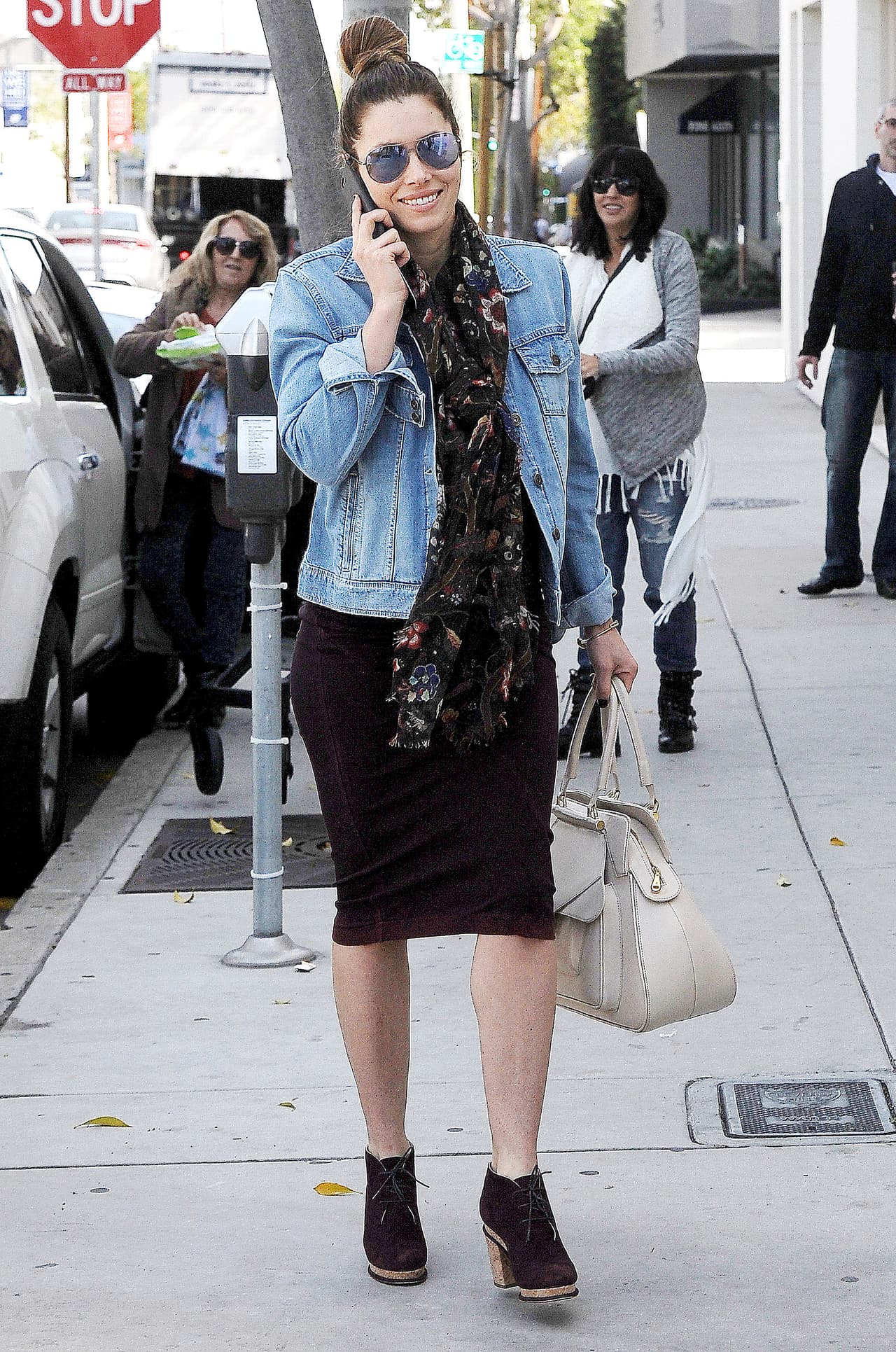 Jessica Biel salió por unas compras.