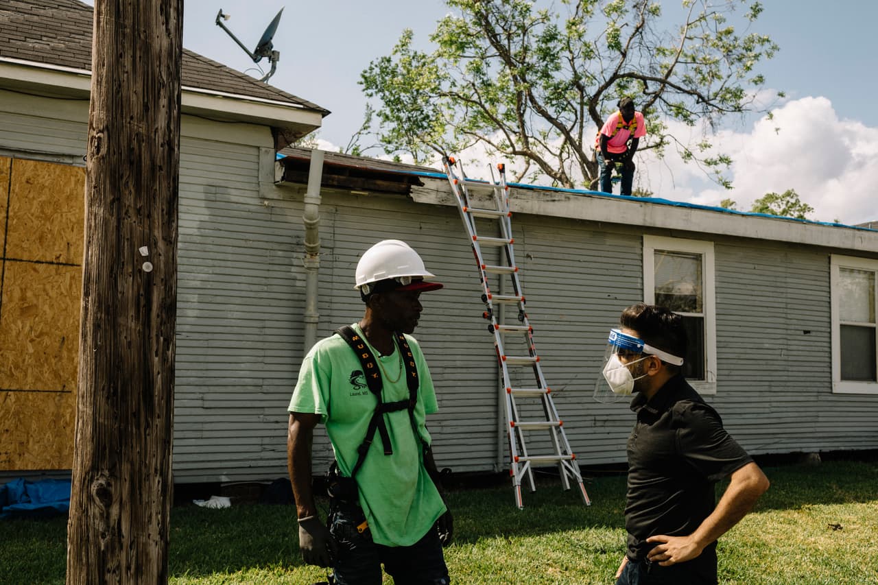 Lake Charles, LA - Sept. 26, 2020 - Storm damage after Hurricane Laura swept through the Lake Charles area.