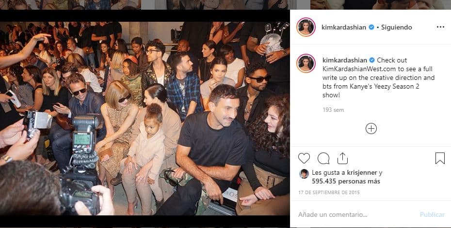 En septiembre de 2015, la niña asistió a una pasarela de la marca de su padre Kanye West, acompañada de la famosa editora Anna Wintour. De esta forma, Kanye tiene una joven promesa de la moda en su propia casa.