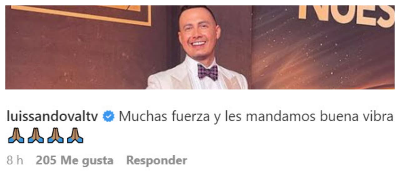 Luis Sandoval, de 
<b>Despierta América</b>, mandó este cariñoso mensaje al actor y a su familia: "Muchas fuerzas y les mandamos buena vibra".