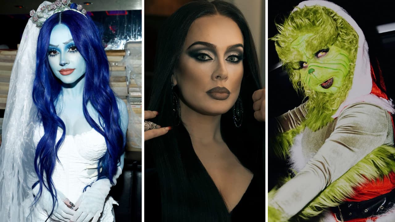Famosos que triunfaron con sus disfraces en este Halloween: una se transformó en pavo real