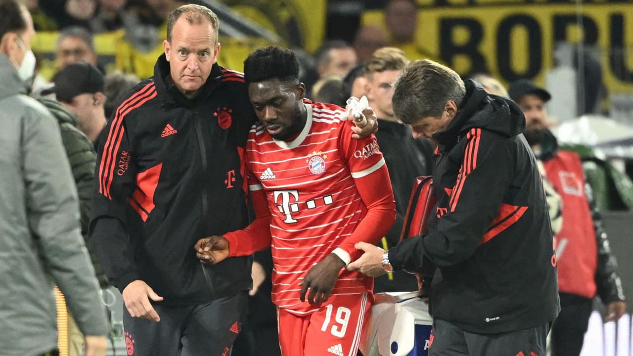 Alphonso Davies sufre contusión craneal por patada de Bellingham