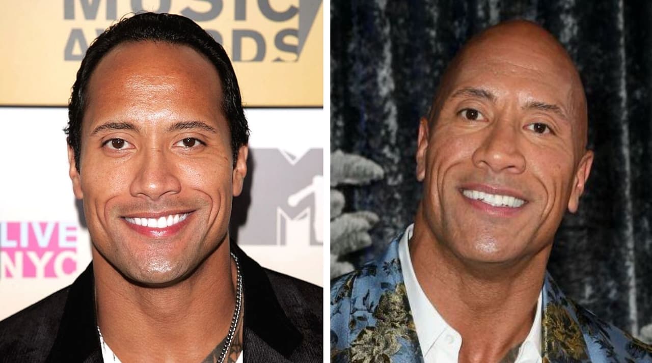 Antes y después Dwayne Johnson