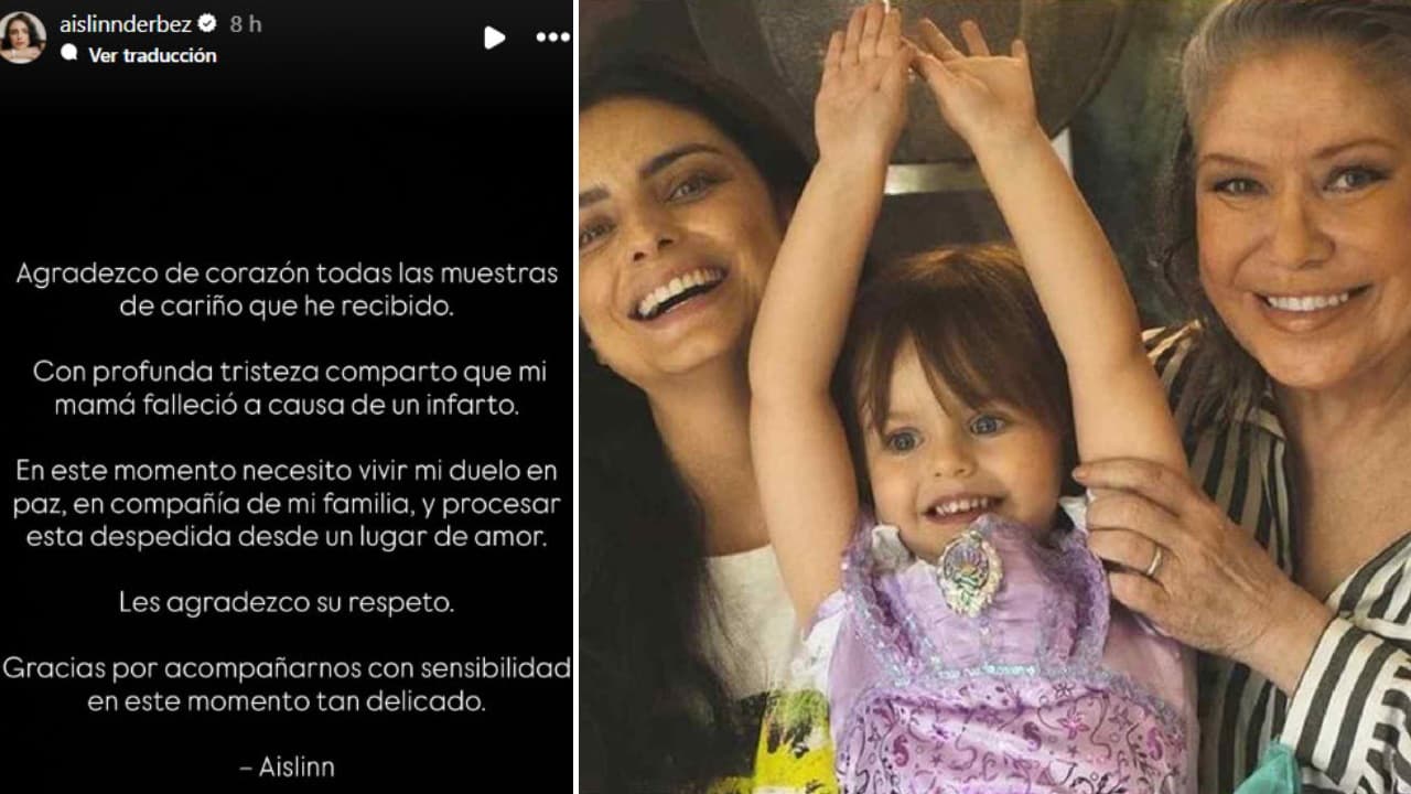 Aislinn Derbez reacciona en redes a la muerte de su madre Gabriela Michel.