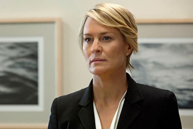 Robing Wrigth se ha brillado en la pantalla chica con la serie 'House of Cards' y ocupa la novena posición del listado con 9 millones de dólares.