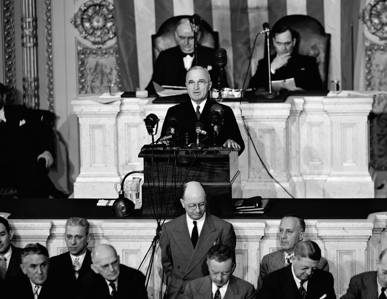 El primer discurso del Estado de la Unión se transmitió en 1947. Fue el de Harry Truman, en una época en que muy pocos estadounidenses tenían televisor.
