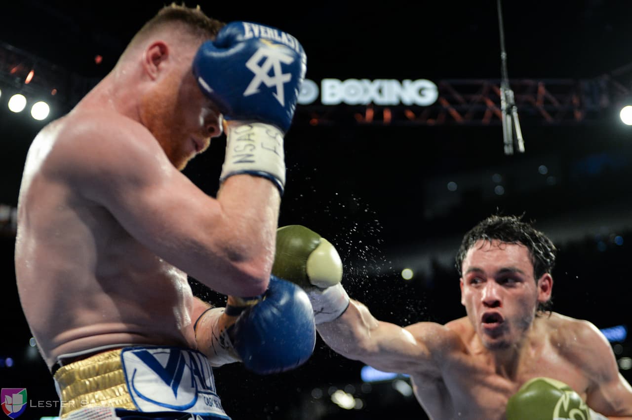 Te acercamos a los golpes que se dieron Saúl 'Canelo' Álvarez en contra de Julio César Chávez Jr., imágenes que te harán sentir en el ring.