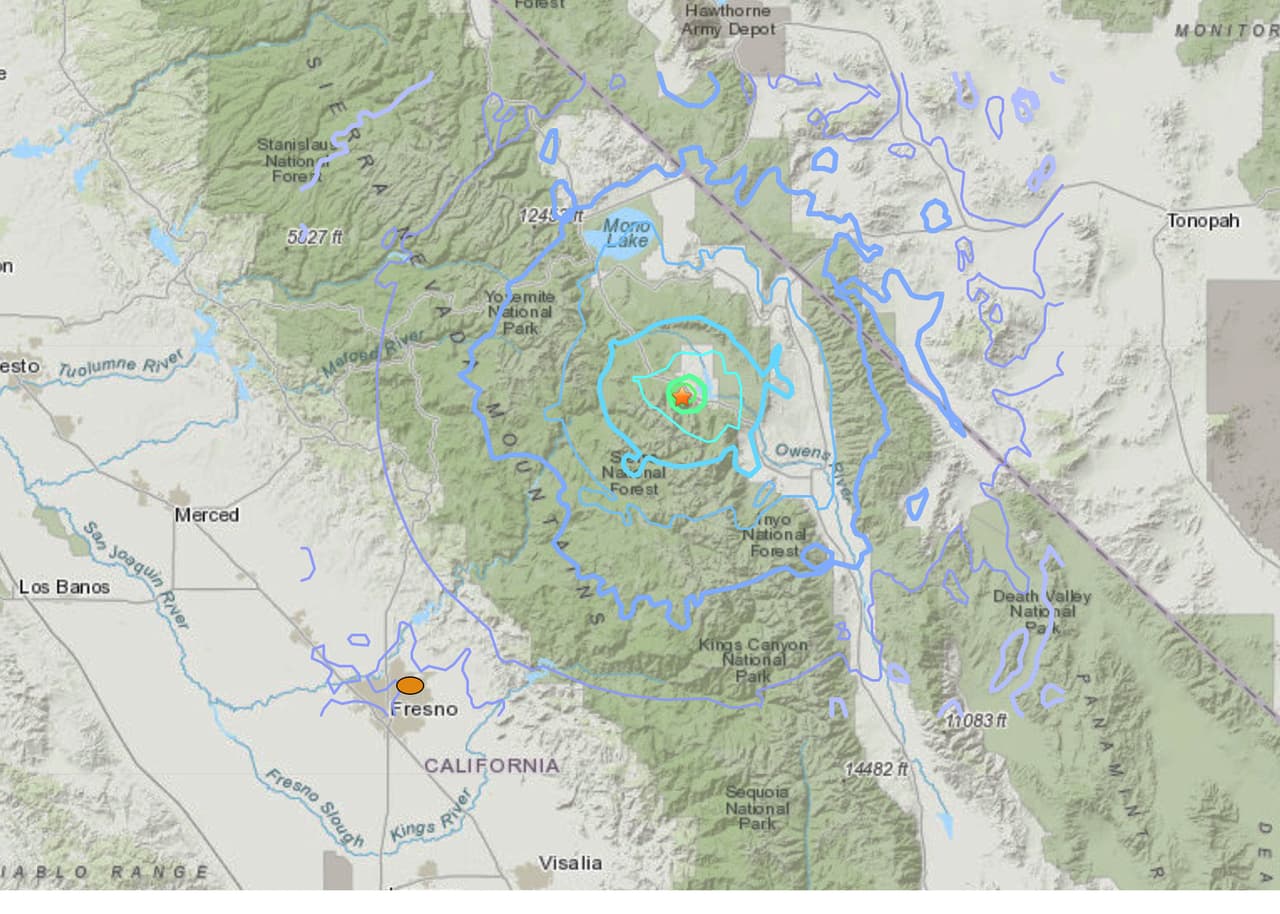 Temblor de 4.4 remece parte de la Sierrra Nevada de California