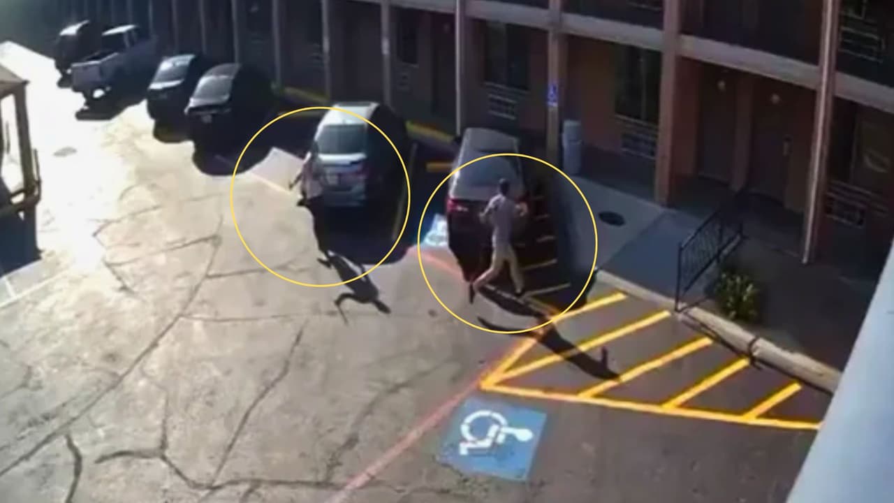 Un video de una cámara de segruidad en Downtown Suites, compartido en redes sociales, muesrta a Chandra Mouli “Bob” Nagamallaiah corriendo, mientras aparentenmte Yordanis Cobos Martínez lo persigue.