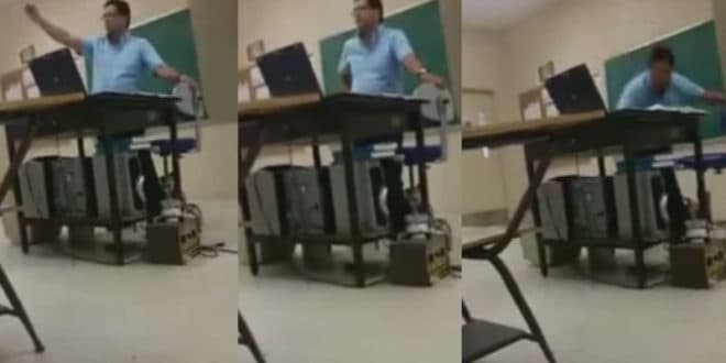 Regresa al salón maestro de San Lorenzo que protagonizó video viral