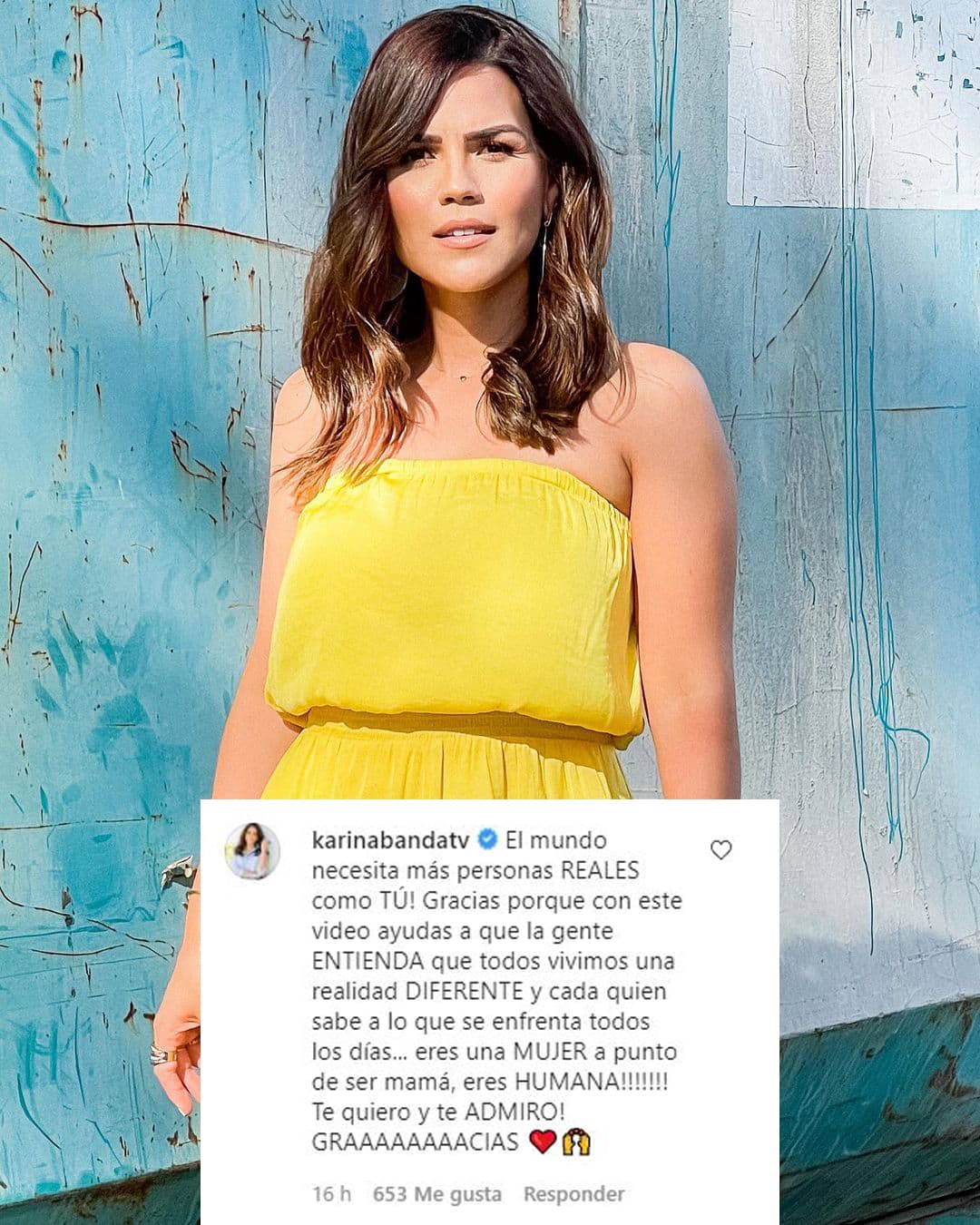 Karina Banda animó a Francisca: "El mundo necesita más personas reales como tú. Gracias, porque con este video ayudas a que la gente entienda que todos vivimos una realidad diferente, y cada quien sabe a lo que se enfrenta todos los días" . Finalmente le recordó cuánto la quiere y la admira.