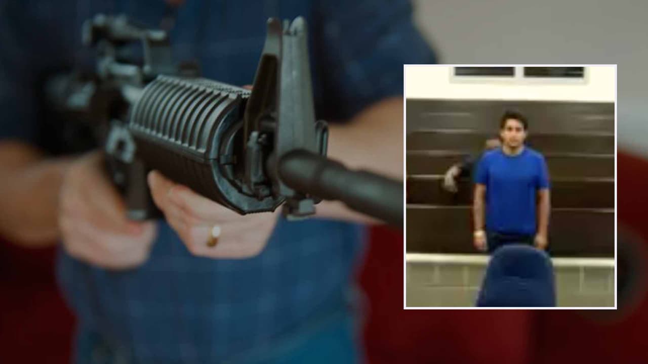 Una parada de tráfico lleva al arresto de un exmarino que tenía un rifle AR-15 y documentos de tiroteos escolares