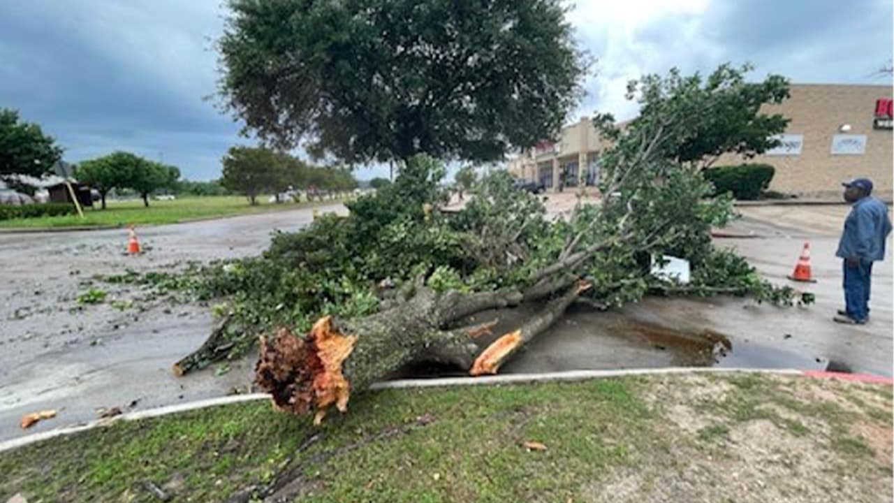 El fenómeno impactó "brevemente" a las 6:24 pm, cerca de un 
<a href="https://www.univision.com/temas/walmart">Walmart</a>, según informó el 
<a href="https://twitter.com/NWSHouston/status/1391913867496861696" target="_blank">Servicio de Meteorología de Houston</a>.