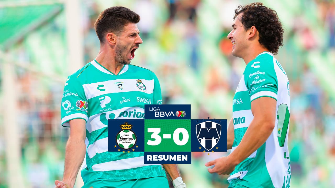 Resumen | Santos vs. Monterrey: Goleada de los guerreros a los Rayados