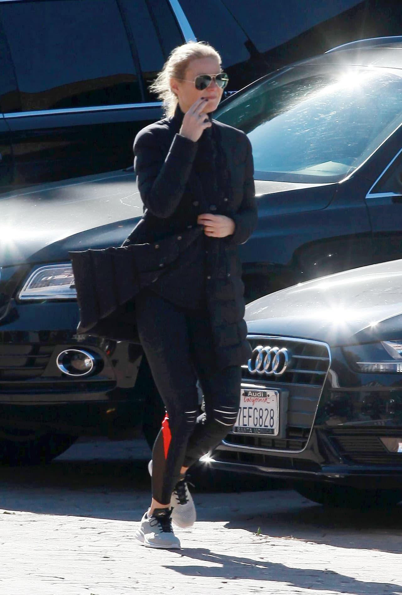 Paltrow llevaba el rostro lavado, sin maquillaje.