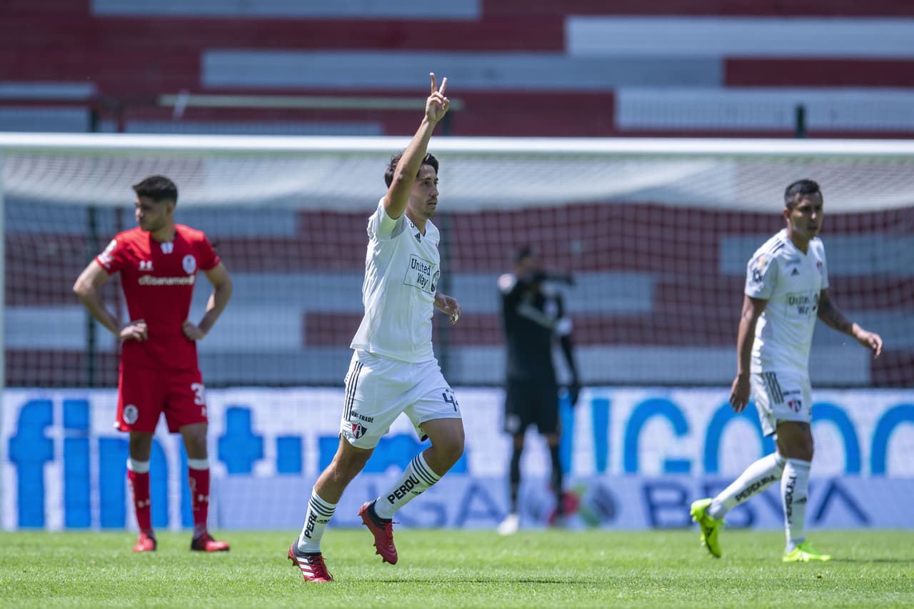 Atlas se impone sorpresivamente a los diablos de Toluca con tres goles por dos en esta jornada a puerta cerrada por el coronavirus, en la Liga MX.