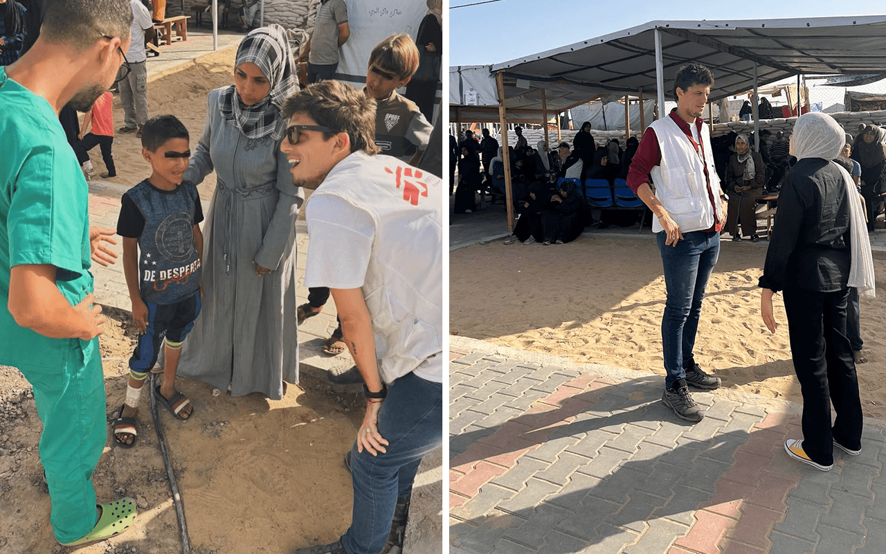 Paulo Milanesio en el terreno, trabajando en Gaza para Médicos sin Fronteras.