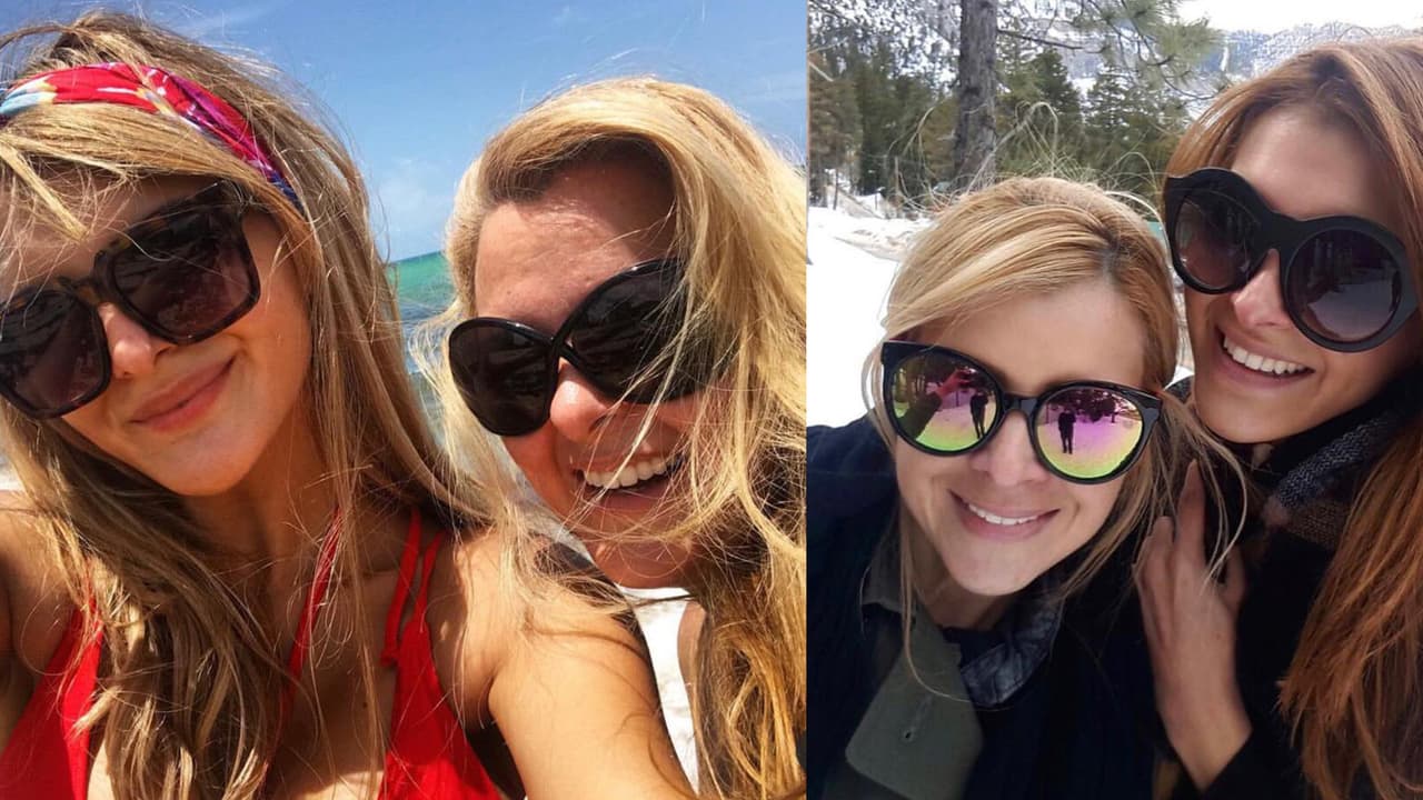 Nathaly Alcalá, presentadora de Noticias 45 Primera Hora, con sus hermanas Hilda y Evelyn.