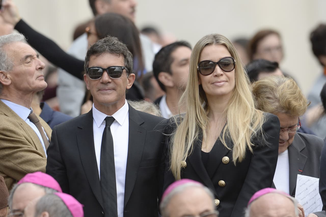 Antonio ya no pudo borrar la sonrisa de su carita.