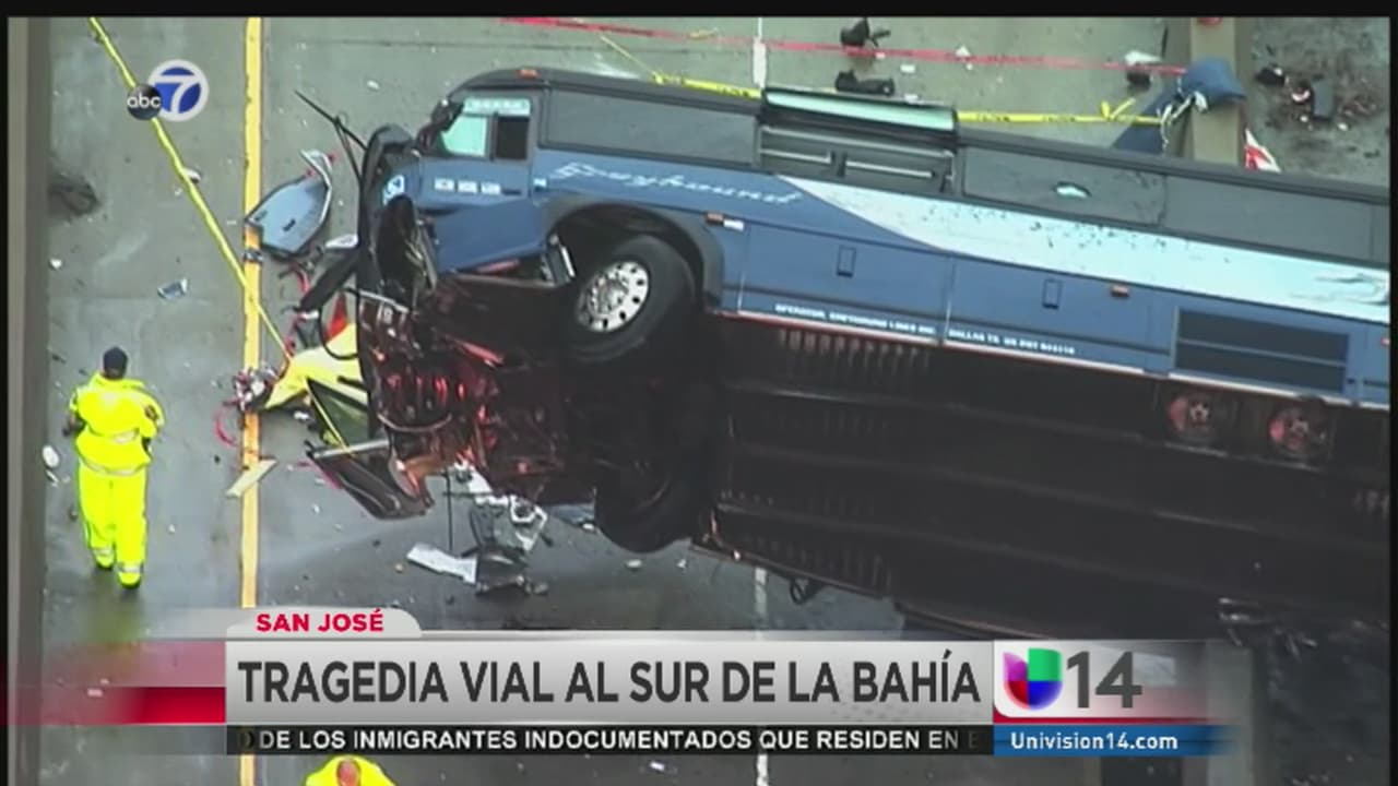 Volcadura de autobús de Greyhound en San José deja a dos muertos y 13 heridos 