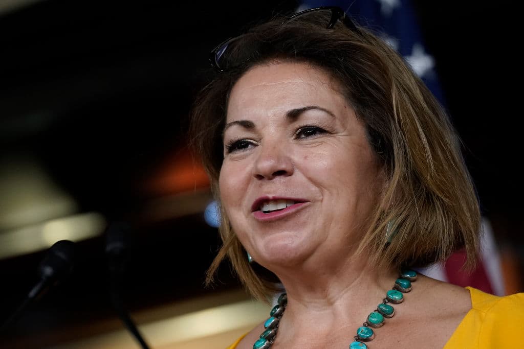 U.S. Rep. Linda Sanchez (D-CA) speaks during a news conference at the U.S. Capitol on July 29, 2020 in Washington, DC.